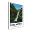 Glenoe Waterfall, Northern Ireland - Romantic Travel Poster of Falls and Woodland. Giclee Print on Wrapped Canvas. Wall Art, Home Decor - Natural Landmarks, Northern Ireland 1 Piece Wrapped Canvas Wall Art-758809147