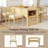 5-Piece Drop Leaf Dining Table Set with Storage Shelf-642457300