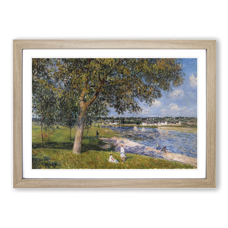 Walnut Tree in a Thomery Field by Alfred Sisley - Picture Frame Painting, 27cm H x 36cm W x 2cm D, Oak