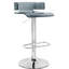 Tabouret réglable polyvalent avec revêtement gris et mécanisme pivotant à 360 degrés