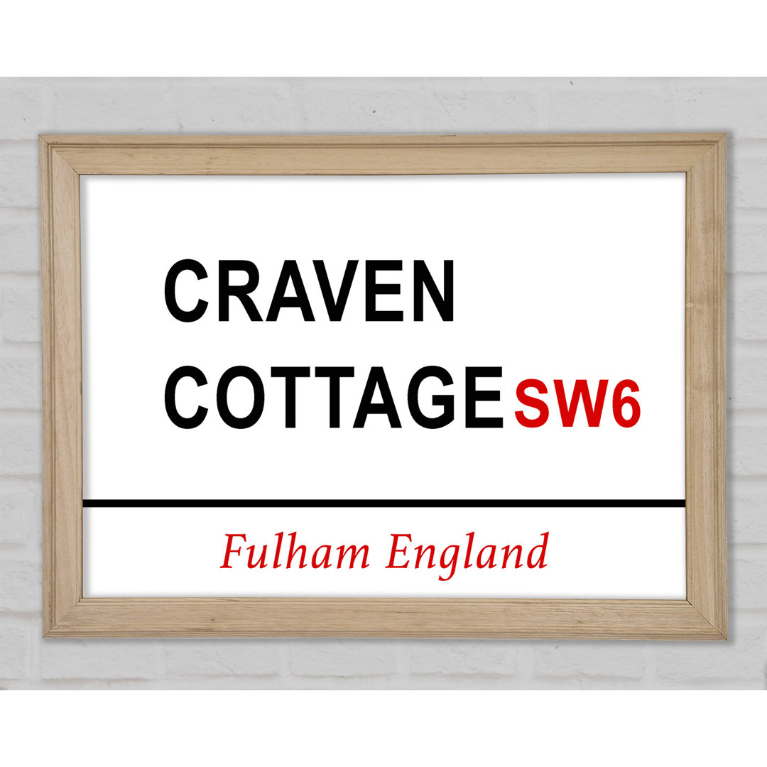 Craven Cottage Schilder - Drucken