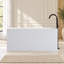 Baignoire de trempage autoportante ovale 51 po. X 27,6 po. Blanc mat