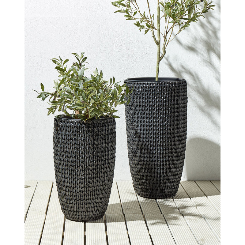 Althera Handmade Pot Planter, Black