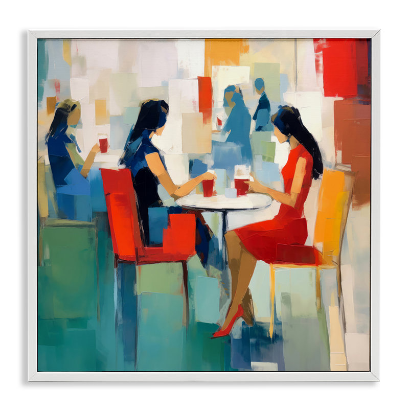 Art abstrait giclée par Irena Orlov, Giclée encadrée blanc bord de mer, H 17 po x l 17 po
