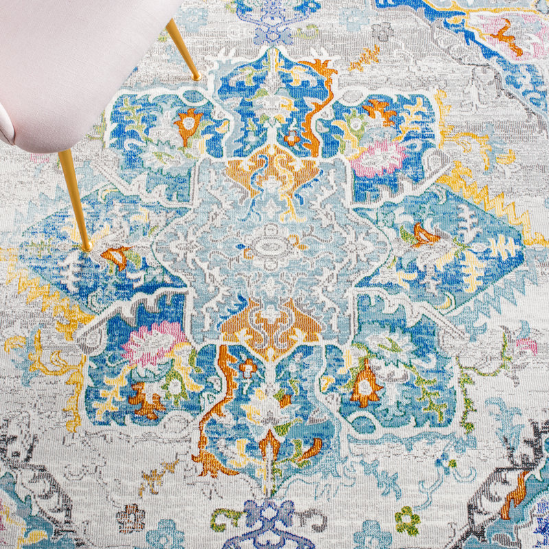 Bruckmann Performance Oriental Rug, Square 6'5"