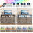55" Grey Wood Dresser, 6-Drawer Dresser Storage Organizer With LED Light & Large Capacity, Modern Dresser For Bedroom, Living Room, Closet, And Entryway-1953622757
