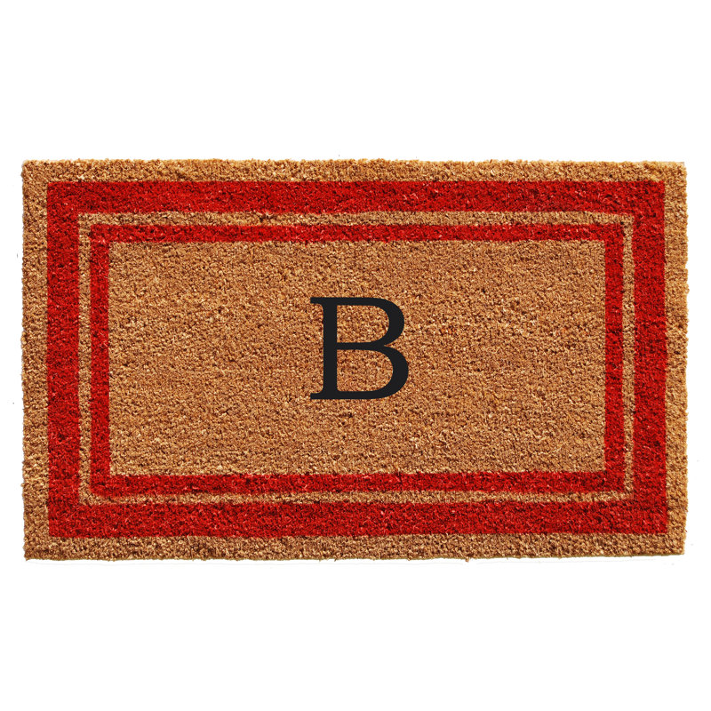 Tapis d'entrée antidérapant Stortz, Rouge / Brun, B, Rectangle 2 pi x 3 pi