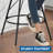 Upholstered Counter Stool With Metal Frame-2126321954-2126321955