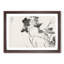 Grey Starling with White Lotus Flowers by Numata Kashu - Picture Frame Painting Print-55736123-55736122