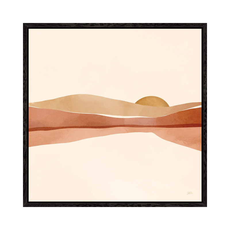 Blush Sunset by Bria Nicole - Print on Canvas, Black Framed, 45.72 cm H x 45.72 cm W