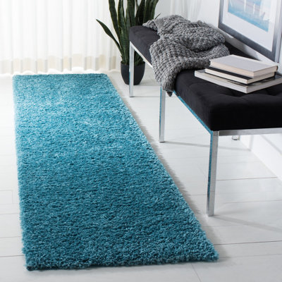 Jiang Shag Turquoise Area Rug