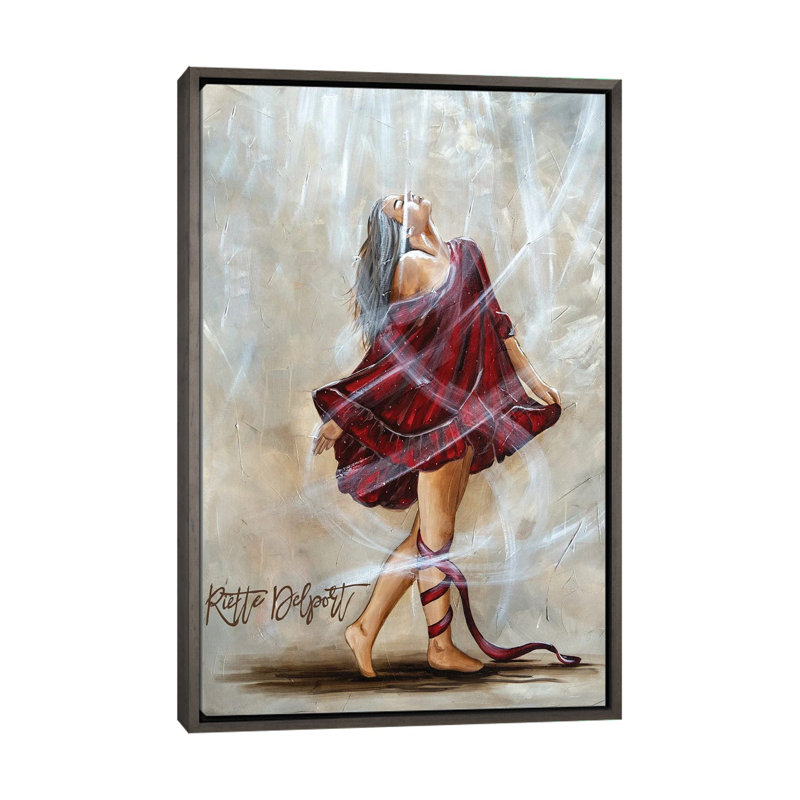 I Will Dance - RAZ374, H 26 po x l 18 po, Impression sur toile flottante sans passe-partout, Gris