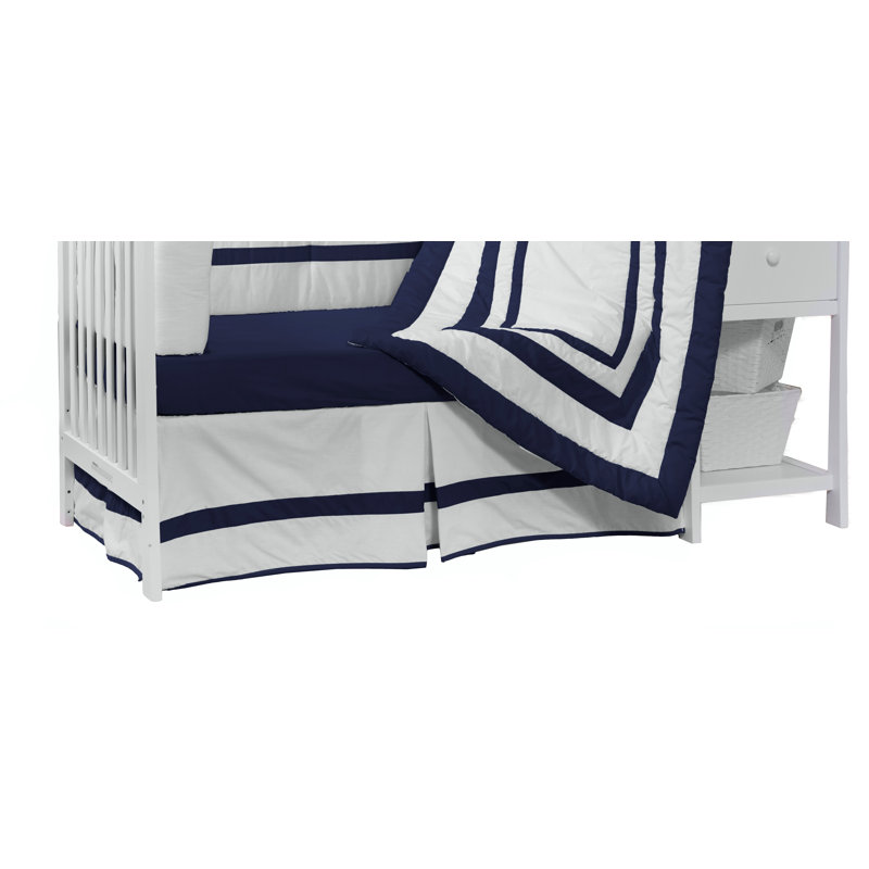 Volant poussière pour lit de bébé Dehart, Bleu marine