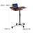 Robertson Angle and Height Adjustable Mobile Laptop Computer Table with Cherry Top