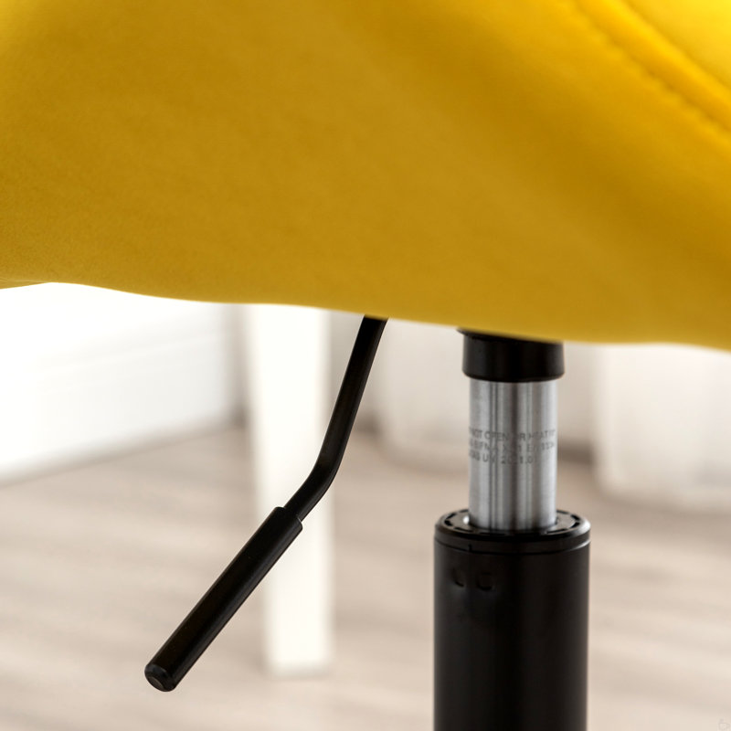 Chaise de bureau pivotante et réglable Jeyli Eldon, Jaune