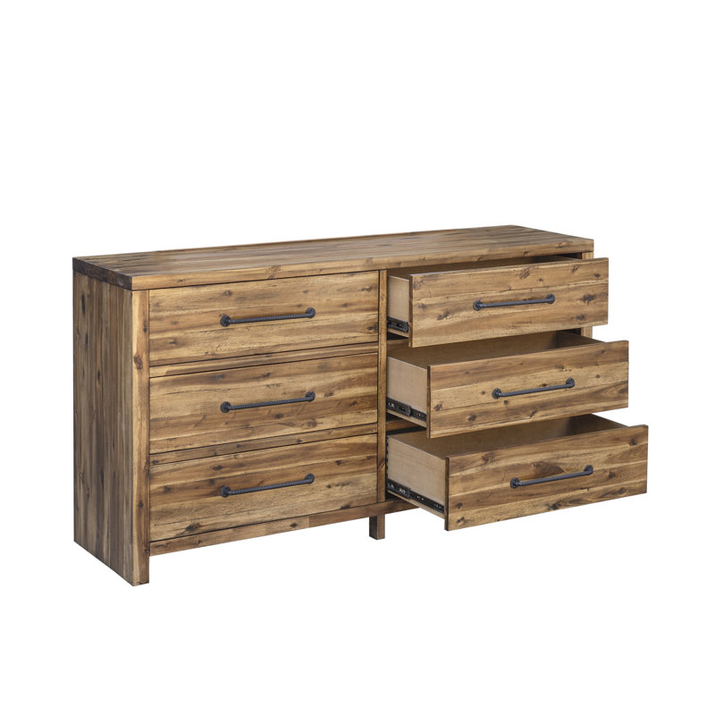 Commode double 6 tiroirs Camilo, Blé Durango
