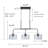 3-light Water Glass Kitchen Island Pendant