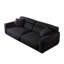 Canapé-lit modulaire en velours noir avec coussins-59876916