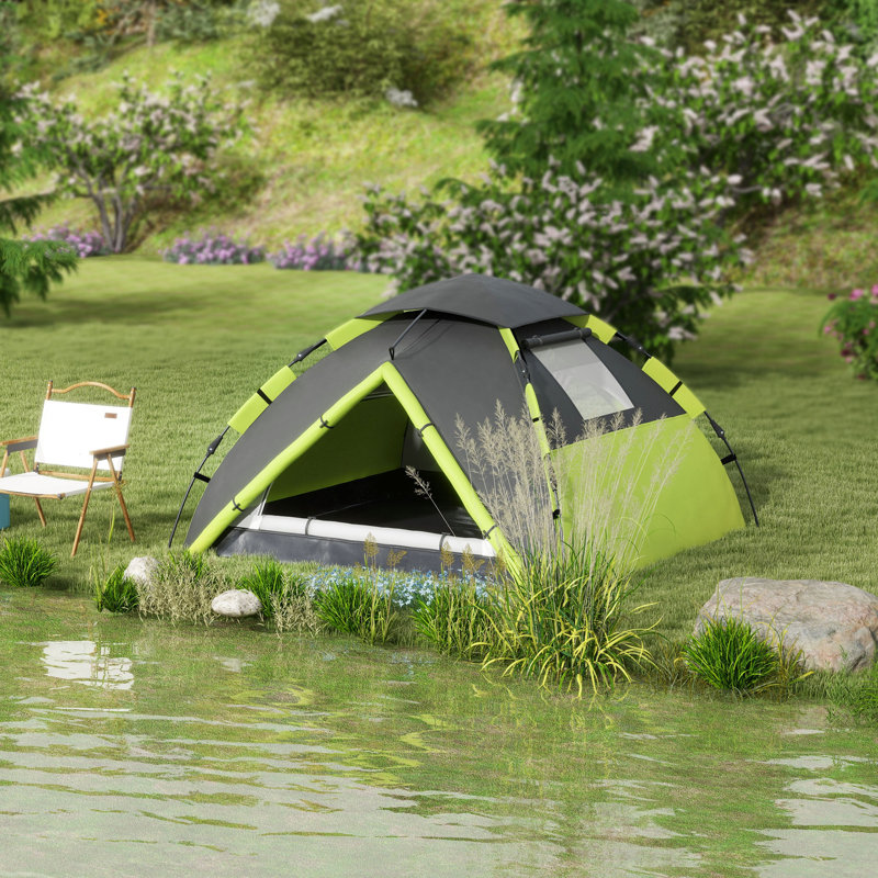 4 Person Tent, Green/Black