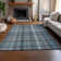 Premium Machine Washable Cerrito AMF534 Teal Rug