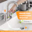 4 in. Centerset 2-Handle Bathroom Sink Faucet with High-Arc Swivel Spout and Drain Assembly, Brushed Nickel-110240596