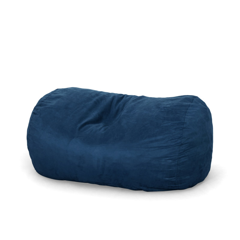 Fauteuil à billes classique, Microfibre bleue