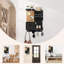 Porte-clés mural, porte-clés organisateur de courrier pour mur avec tablette, tiroir, tableau noir, tableau de liège, décoration murale pour le vestibule (noir)