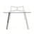 Teegan Glass Top Metal Base Dining Table