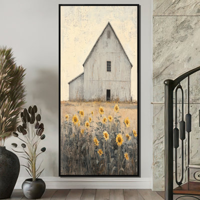 Dishawn photos de grange minimalsim avec tournesols - impressions sur toile de ferme