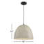 Luminaire à 1 lumière en béton avec noir mat Meridian