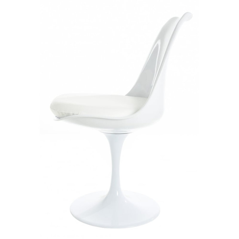 Pollard 119.38cm H Polyurethane Upholstered Side Chair, White
