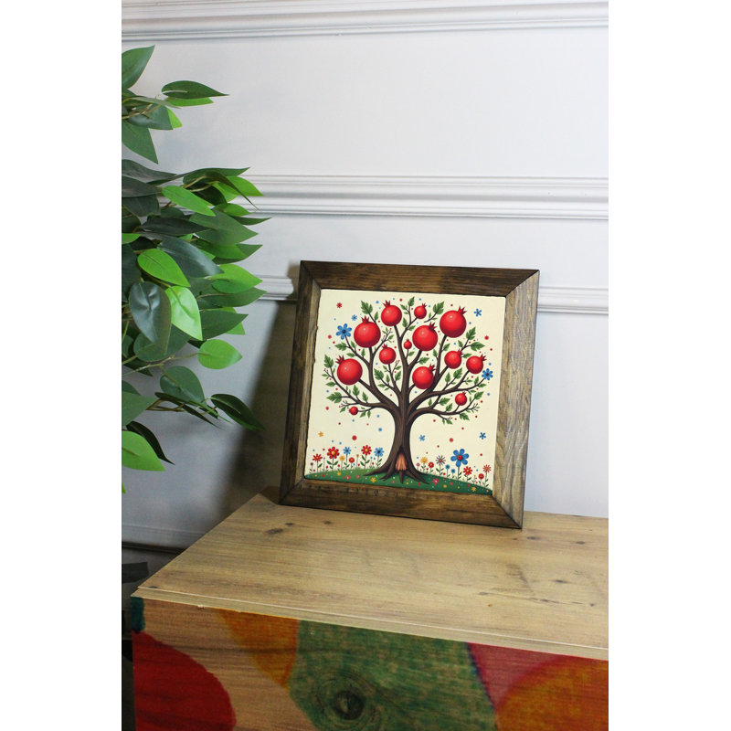 Élégante peinture encadrée décorative, art 100% pierre, 6,1 x 6,1 pouces | Cadre en bois de qualité supérieure, épaisseur: 0,8 po | Imprimé UV pour des couleurs éclatantes | Parfait pour la décoration intérieure, le salon et le bureau