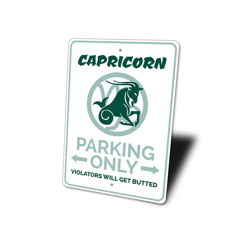 Enseigne en aluminium Capricorn, H 14 po x l 10 po x P 0,04 po