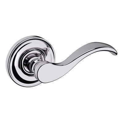 5455V Wave Single Dummy Door Lever with 5048 Rose