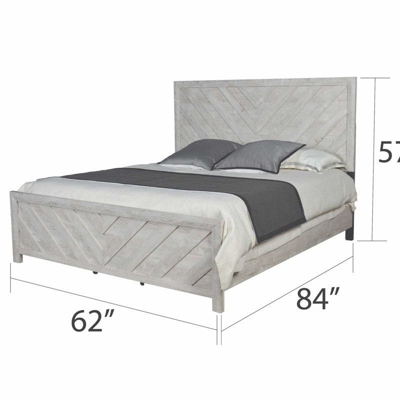 Grand lit de style moderne en bois