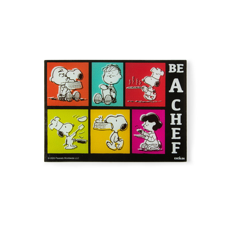 Excelsa antibacterial chopping board in glass Peanuts Be 25x35x0,4 cm multicolor