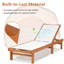  Chaise longue d'extérieur en bois d'eucalyptus Brickfield