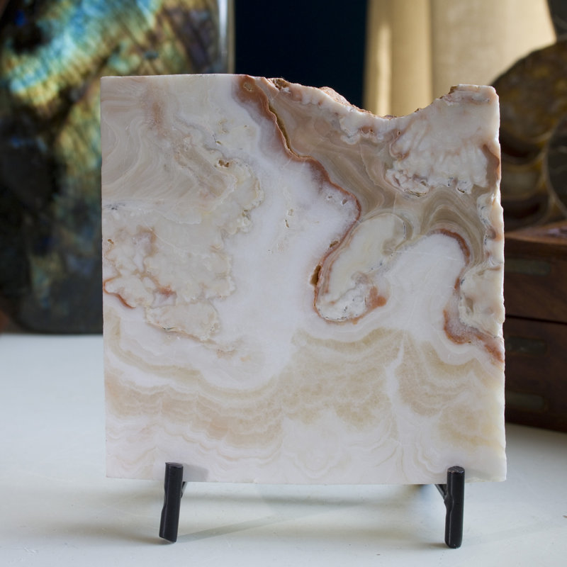 Translucent Honey Agate with Stand
