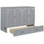 Lit gris avec grand tiroir. Maximise l'espace dans les petits espaces. Permet de ranger diverses choses. Finition élégante. Charges incluses. Lit facile à assembler. Capacité de 75,1 po x l 56,7 po x l 41,3 po-1733423557-1733423611
