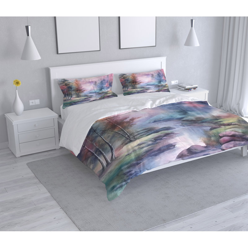 Abstract Duvet Cover, King Duvet Cover + 2 King Shams