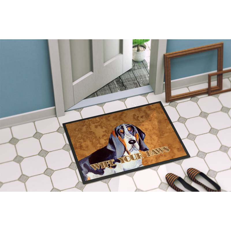 Bassett 36 po x 18 po tapis de porte d’intérieur anti-dérapant, Rectangle 2 pi x 3 pi
