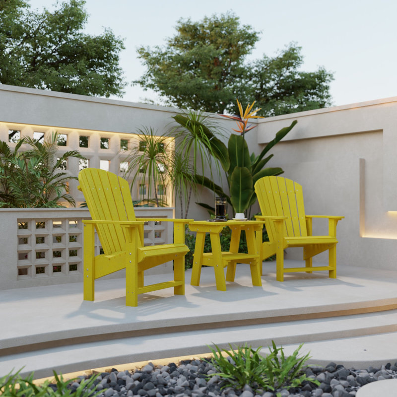 Heritage Outdoor Adirondack Chair, Lemon Yellow