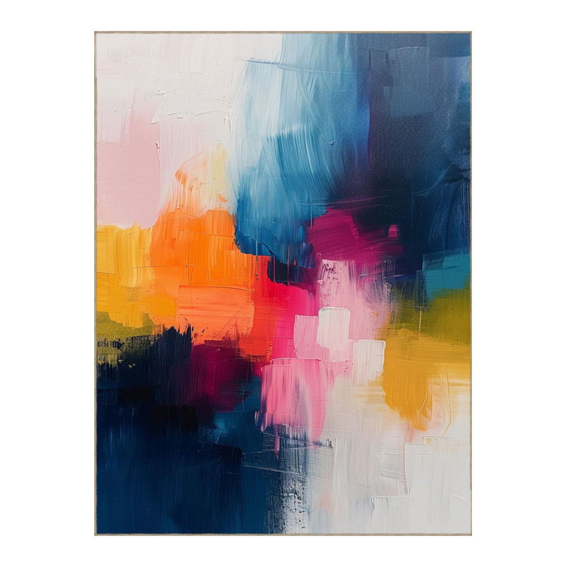 Tapis multicolore à motif abstrait multicolore, Tapis de couloir 3 pi 3 po x 6 pi 7 po inclus