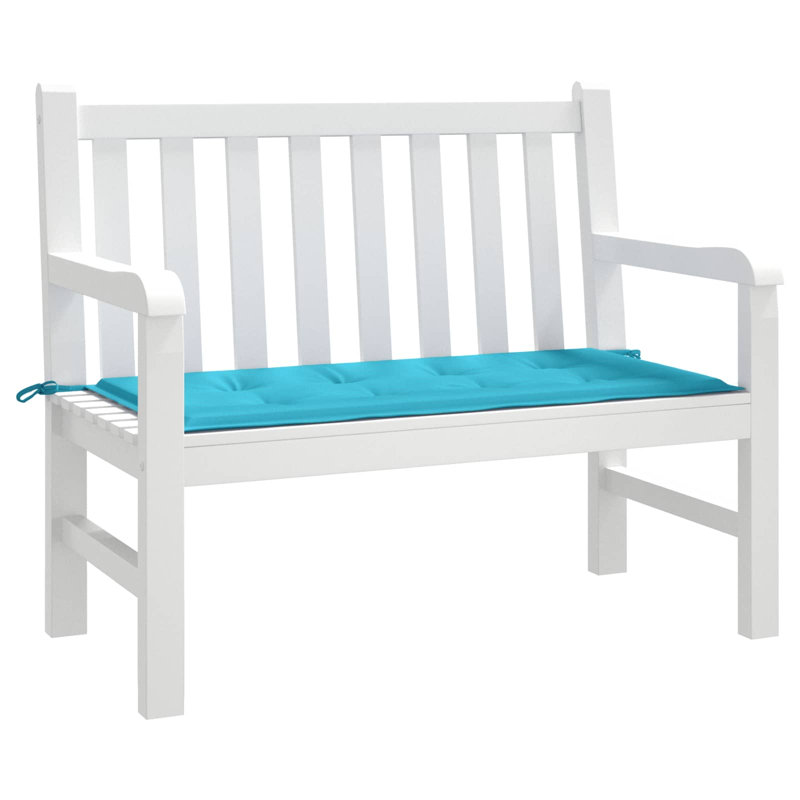 vidaXL Bench Pad Plain Turquoise 47.24 x 19.69 x 1.18 in Oxford Fabric, 47.20" W x 19.70" D, Blue