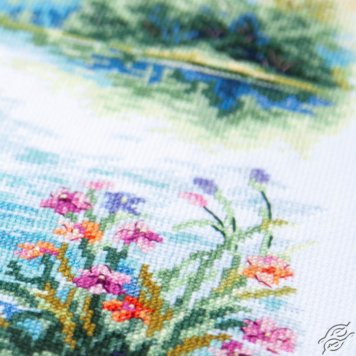 Trousse de broderie au point de croix compté « Avec maman ! » de Magic Needle 70-60