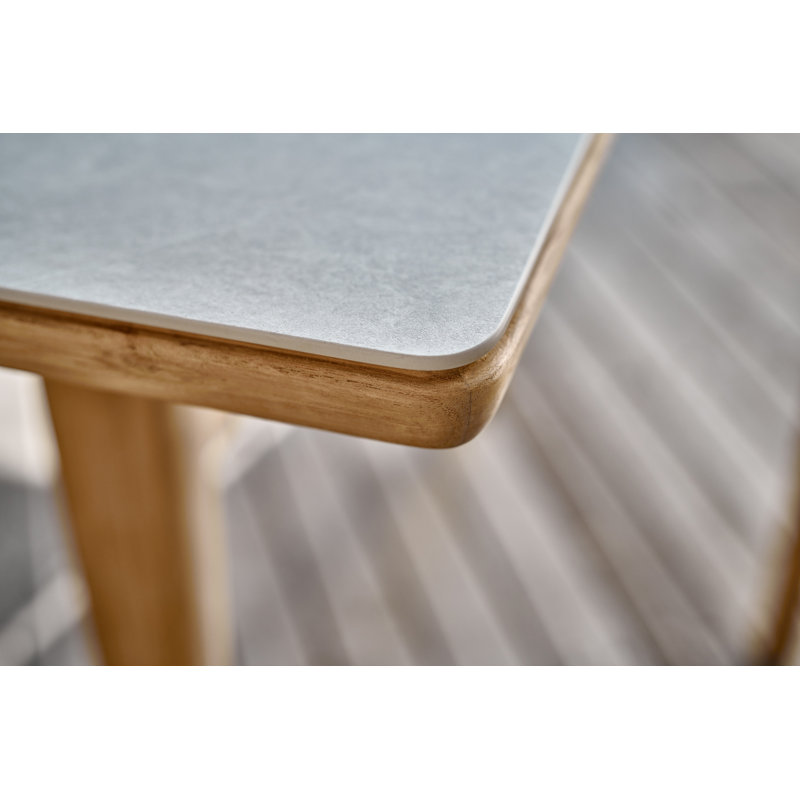 Monterey Dining Table, 29" H x 118" W x 39" D, Frost Ceramic