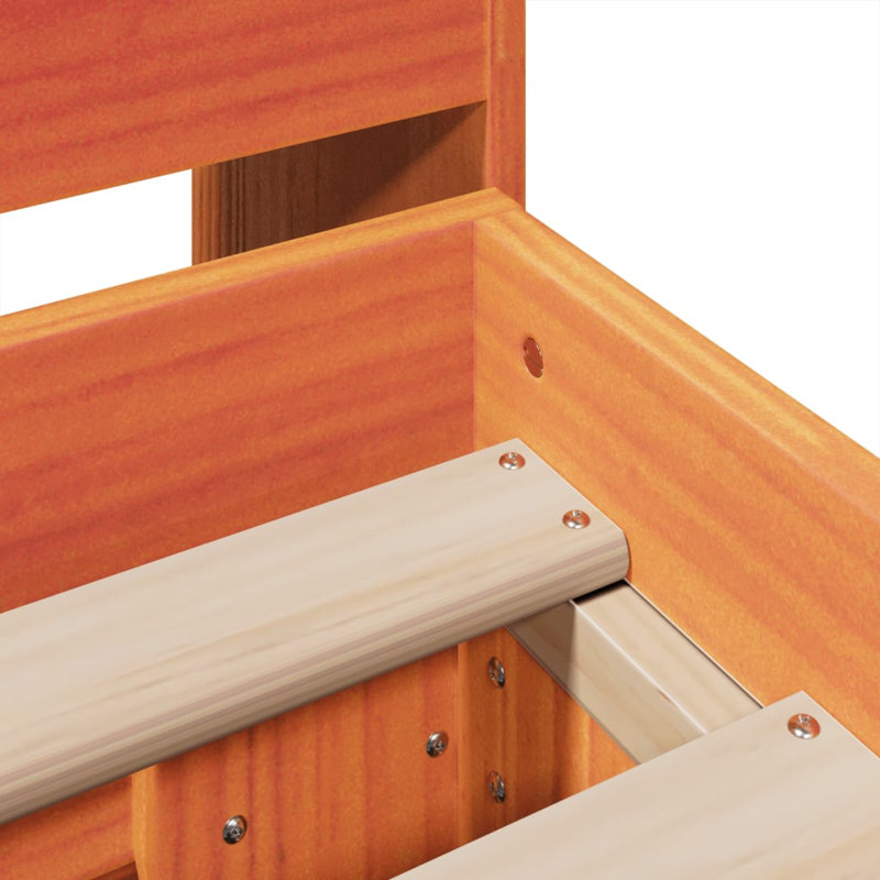 Storage Bed, 200 x 200cm, Wax Brown