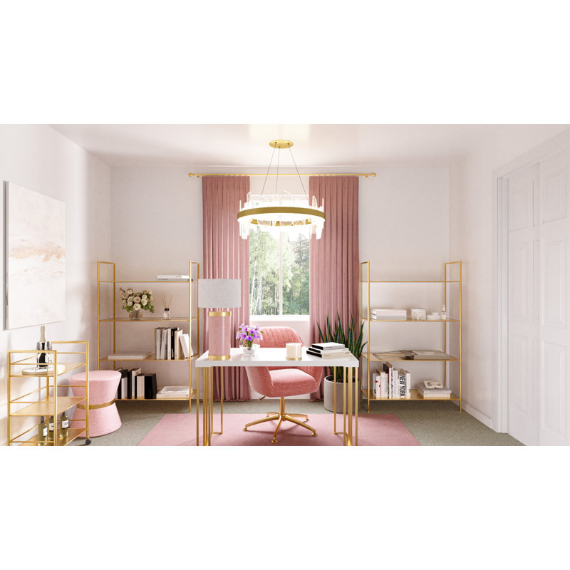 Aurelia Integrated LED Soft Chandelier, Gold