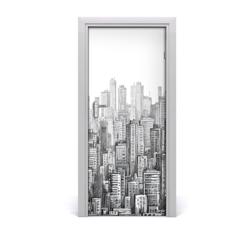 Skyscraper Door Decal