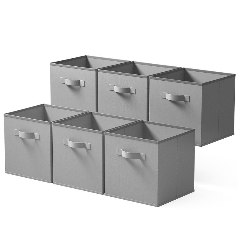 Cubes de rangement en tissu, bacs de rangement colorés, bacs à jouets, paniers de rangement pliables pour vêtements, livres, jouets, paquet de 6